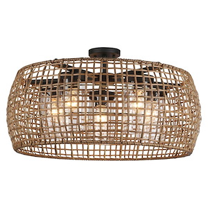 Piper - 5 Light Outdoor Semi-Flush Mount-15.13 Inch Tall and 27.5 Inch Wide - 1405688