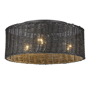 Erma - 3 Light Flush Mount-7.5 Inches Tall and 16.38 Inches Wide - 1217617