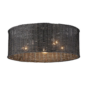 Erma - 5 Light Flush Mount-9.25 Inches Tall and 22.38 Inches Wide - 1272589