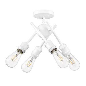 Axel - 4 Light Semi-Flush Mount in Contemporary style - 6 Inches high by 15.75 Inches wide - 1037278
