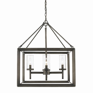 Smyth - Mini Chandelier 4 Light Steel in Contemporary style - 26 Inches high by 21 Inches wide - 477075