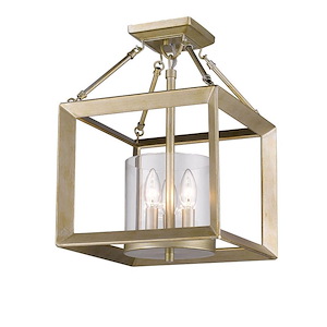 Smyth - 3 Light Convertible Semi-Flush Mount in Contemporary style - 17.25 Inches high by 11.75 Inches wide - 461915