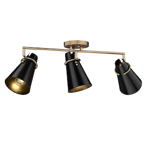 Reeva - 3 Light Semi-Flush Mount In Modern Style-10.75 Inches Tall and 29.13 Inches Wide - 1118415