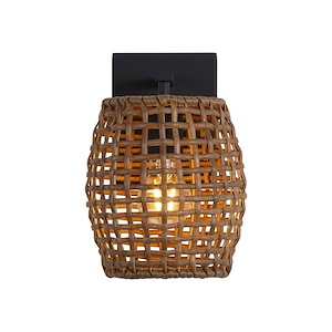 Weavelight - 1 Light Wall Sconce-10 Inch Tall and 6.75 Inch Wide - 1405758