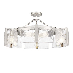 Aenon - 6 Light Semi-Flush Mount-8.75 Inch Tall and 27.75 Inch Wide - 1405782