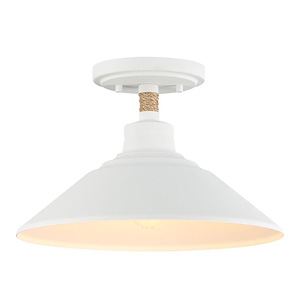 Journey - 1 Light Semi-Flush Mount-7.75 Inch Tall and 12 Inch Wide - 1405792