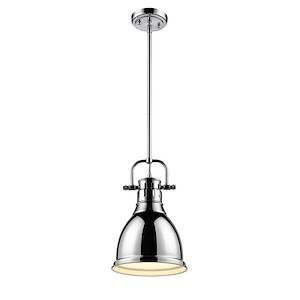 Duncan - 1 Light Small Pendant with Rod in Classic style - 14.25 Inches high by 8.88 Inches wide - 550690