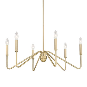 Kennedy - 6 Light Chandelier-9.38 Inches Tall and 29.75 Inches Wide - 1316962