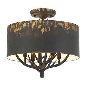 Arboreal - 4 Light Semi-Flush Mount-14.38 Inch Tall and 15 Inch Wide - 1405830