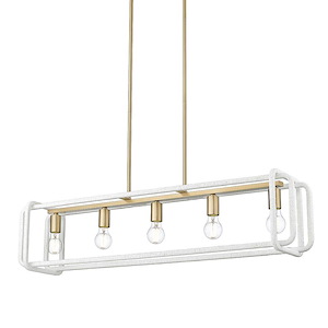 Camden - 5 Light Island-9.75 Inch Tall and 41.13 Inch Wide - 1405894