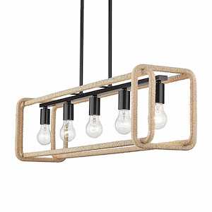 Camden - 5 Light Linear Pendant-9.75 Inches Tall and 41.13 Inches Wide - 1316975