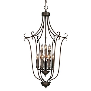 Multi-family - 9 Light Caged Foyer Light in Casual style - 38 Inches high by 20 Inches wide - 1217923