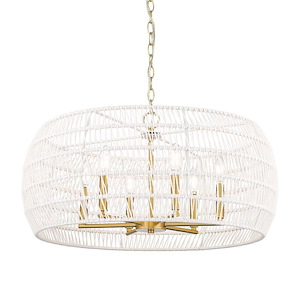 Ellie - 6 Light Chandelier-13.5 Inch Tall and 27.13 Inch Wide - 1405908