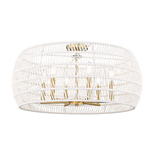Ellie - 6 Light Semi-Flush Mount-13.25 Inch Tall and 27.13 Inch Wide - 1405909