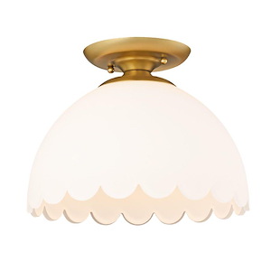 Dorinda - 1 Light Semi-Flush Mount-9.13 Inches Tall and 12.25 Inches Wide - 1317785