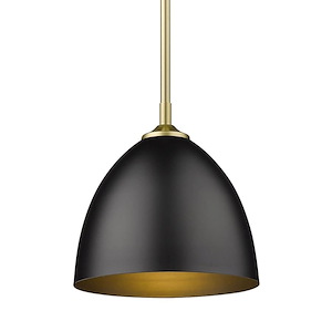 Zoey - 1 Light Small Pendant in Sturdy style - 9.375 Inches high by 9 Inches wide - 1037322