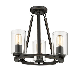 Monroe - 3 Light Chandelier-14.5 Inch Tall and 16 Inch Wide - 1405937