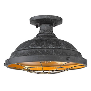 Bartlett - Two Light Semi-Flush in Traditional style - 9.25 Inches high by 14 Inches wide - 1001571