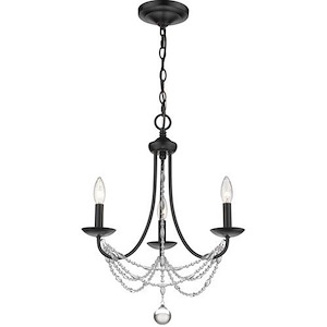 Mirabella - Mini Chandelier 3 Light Steel in Elegance style - 21.5 Inches high by 18 Inches wide - 749740
