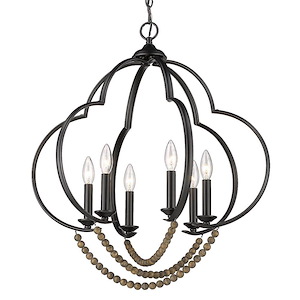 Flori - 6 Light Pendant-27.25 Inch Tall and 24.25 Inch Wide - 1405957