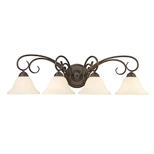 Homestead - 4 Light Vanity Bathroom Light in Eclectic style - 9 Inches high by 32 Inches wide - 926234