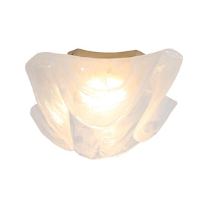Glacier - 12W 1 LED Flush Mount-6.63 Inch Tall and 13.75 Inch Wide - 1405969