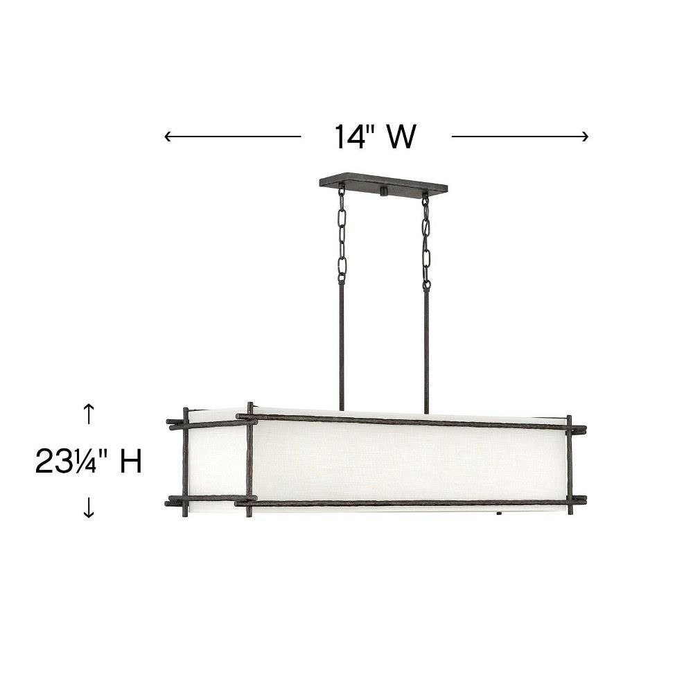 Hinkley Lighting 3676 Tress Six Light Linear Chandelier in