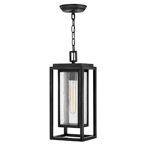 Republic - 1 Light Medium Outdoor Hanging Lantern in Transitional Style - 7 Inches Wide by 16.75 Inches High - 755605