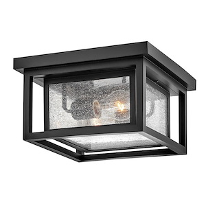 Republic - 16W 2 LED Outdoor Medium Flush Mount-6.5 Inches Tall and 11 Inches Wide - 1278161