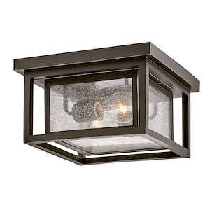 Republic - 16W 2 LED Outdoor Medium Flush Mount-6.5 Inches Tall and 11 Inches Wide - 1278161