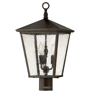 Trellis - 3 Light Large Outdoor Post Top or Pier Mount Lantern in Traditional Style - 11 Inches Wide by 21 Inches High - 755679