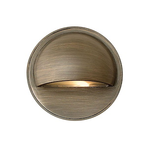 Hardy Island - Round Eyebrow Low Voltage 1 Light Deck/Step Lamp - 3.5 Inches Wide by 2 Inches High - 1024325