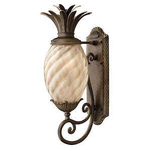 Plantation - 1 Light Small Outdoor Wall Lantern in Traditional and Glam Style - 8 Inches Wide by 22 Inches High - 758989