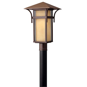 Harbor - 1 Light Large Outdoor Post Top or Pier Mount Lantern - Transitional-Craftsman-Coastal Style - 11 Inch Wide by 19.5 Inch High - 758760