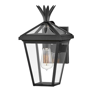 Palma - 1 Light Outdoor Small Wall Mount Lantern In Transitional Style-14.5 Inches Tall and 8 Inches Wide - 1094196