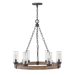 Sawyer - 6 Light Medium Outdoor Hanging Lantern in Rustic Style - 24 Inches Wide by 23.25 Inches High - 759179
