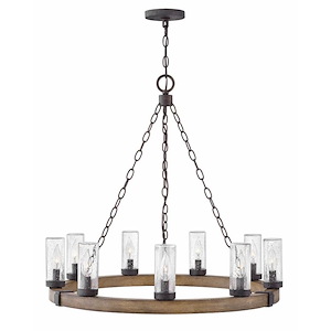 Sawyer - 9 Light Large Outdoor Hanging Lantern in Rustic Style - 30 Inches Wide by 27.75 Inches High - 759180