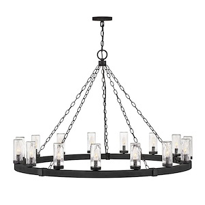 Sawyer - 75W 15 LED Outdoor Extra Large Hanging Lantern In Rustic Style-28.5 Inches Tall and 46 Inches Wide - 1278189