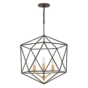 Astrid - 3 Light Medium Open Frame Chandelier in Transitional Style - 20 Inches Wide by 26.75 Inches High - 599992