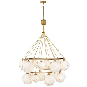 Skye - 180W 18 LED Extra Large 2-Tier Chandelier-65.25 Inches Tall and 53.25 Inches Wide - 1345092