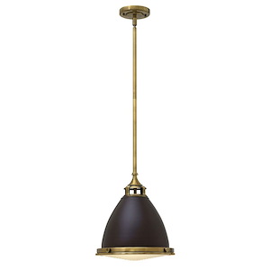 Amelia - 1 Light Medium Pendant in Traditional-Industrial Style - 13 Inches Wide by 13 Inches High - 759244