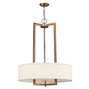 Hampton - 3 Light Medium Drum Chandelier in Transitional Style - 26 Inches Wide by 30.25 Inches High - 759256