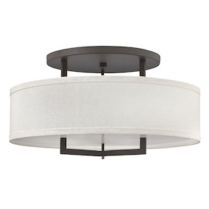 Hampton - 3 Light Large Semi-Flush Mount in Transitional Style - 26 Inches Wide by 14.5 Inches High - 759263