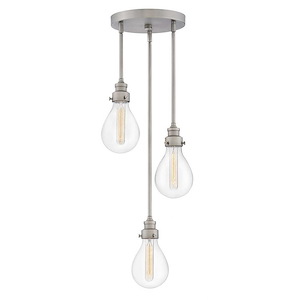 Denton - 3 Light Medium Pendant in Rustic-Industrial-Scandinavian Style - 13.25 Inches Wide by 36.75 Inches High - 759335