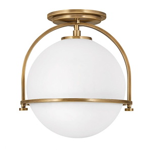 Somerset - 1 Light Small Semi-Flush Mount in Transitional Style - 11.5 Inches Wide by 12.5 Inches High - 925790