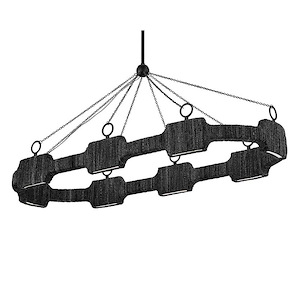 Raffi - 30W LED Large Linear Chandelier-36.5 Inches Tall and 52 Inches Wide - 1334913