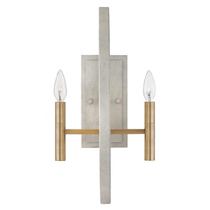 Euclid - 2 Light Wall Sconce in Transitional and Modern Style - 9.5 Inches Wide by 20 Inches High - 759312