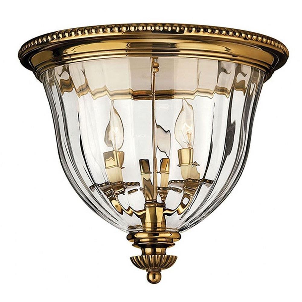 Hinkley Lighting - 3612BB - Cambridge - Three Light Small Flush Mount in  Traditional Style - 14.5 Inches Wide by 13 Inches High