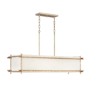 Tress - Six Light Linear Chandelier in Transitional Style - 42 Inches Wide by 23.25 Inches High - 820246
