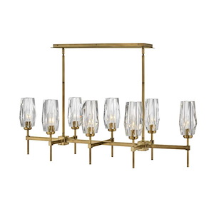 Ana - 8 Light Linear Chandelier in Modern-Glam Style - 46 Inches Wide by 14 Inches High - 1053888